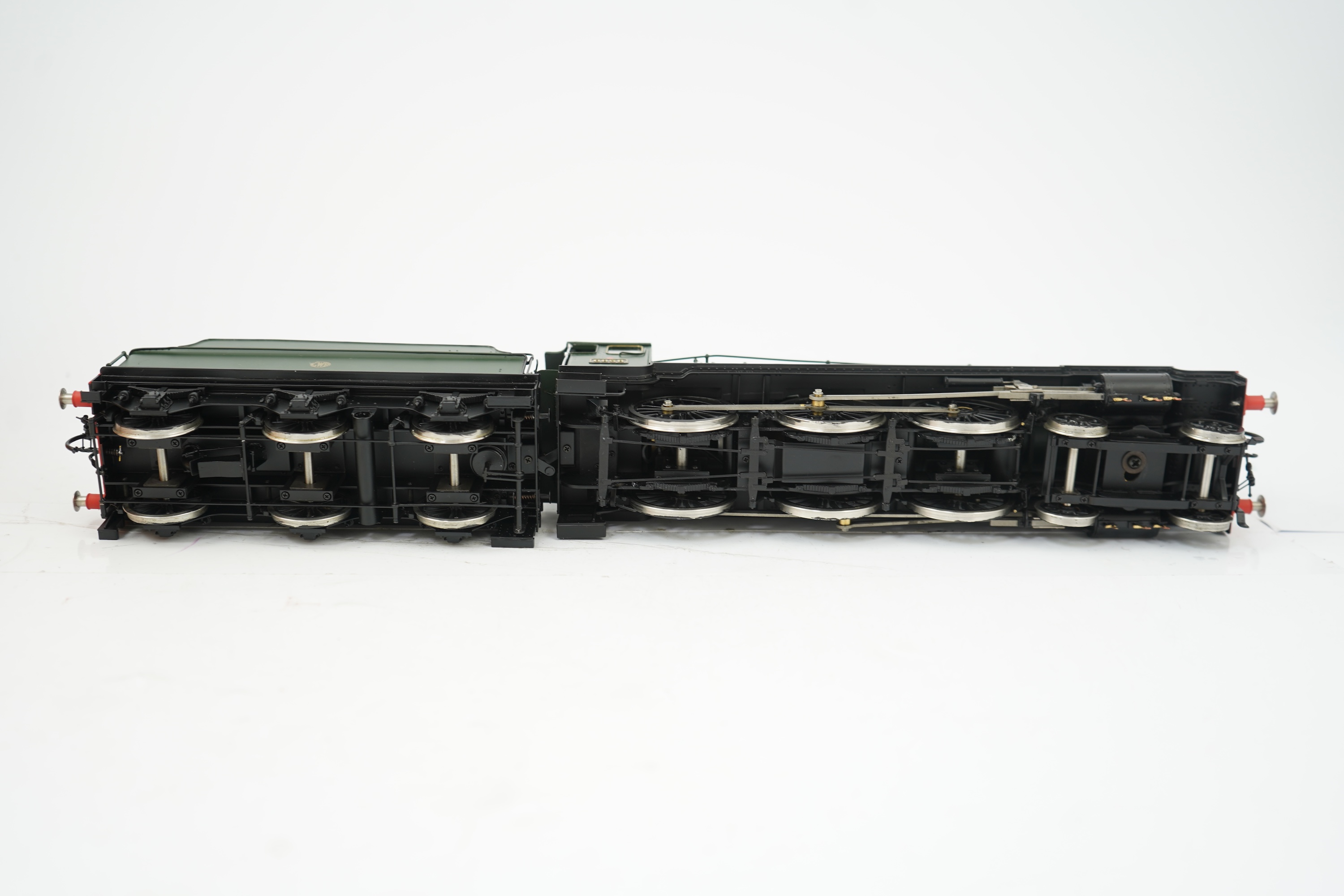 An 0 gauge Finescale Brass (by SanCheng, China) model of GWR Grange Class, Woolston Grange, 6858, 4-6-0 tender locomotive, powered for two rail operation, with original box.